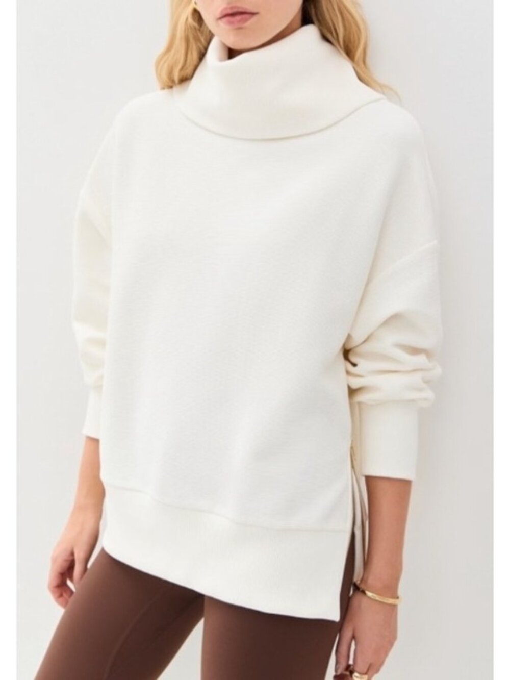 NEW Varley Milton Sweatshirt Oversized Ottoman Ribbed XS Long-Sleeve Pullover